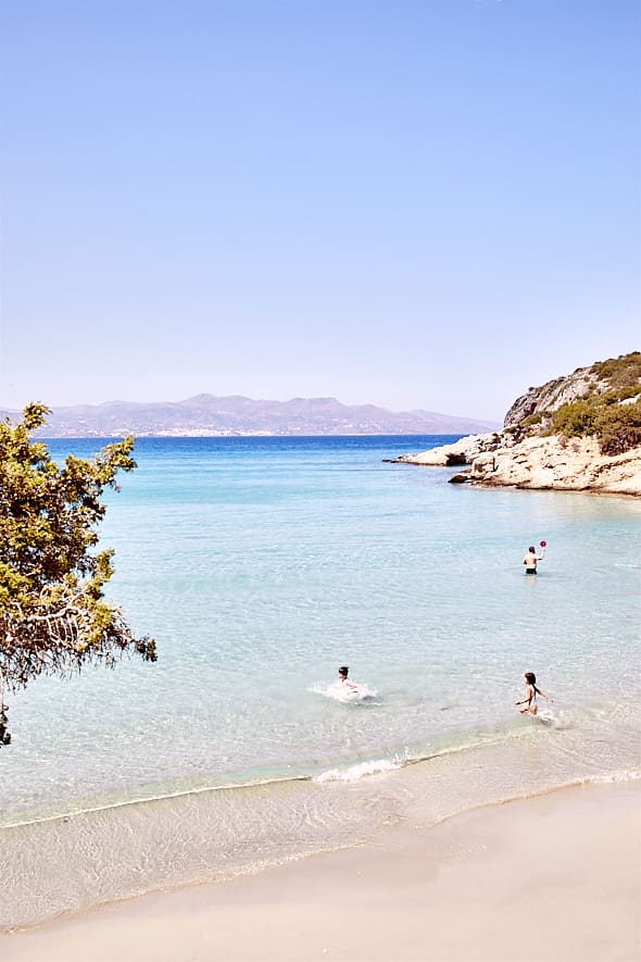 La plage de Voulisma, Crète, Grèce. La plage de Voulisma, Crète, Grèce.