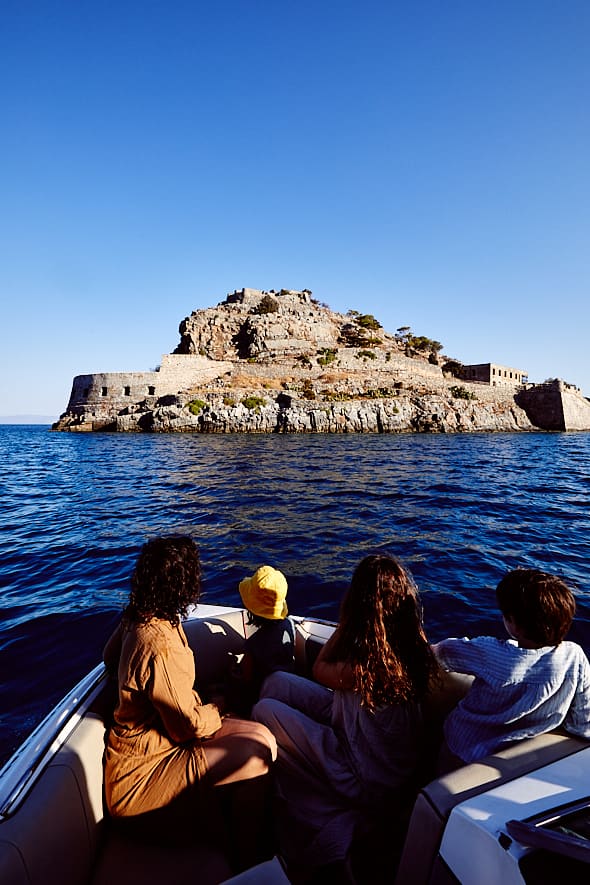 L'ilôt-forteresse de Spinalonga, Crète, Grèce. 