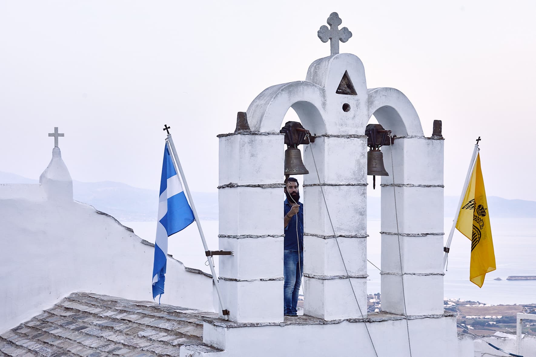 Céramonie dans le monastère d'Agios Georgios Lagadas