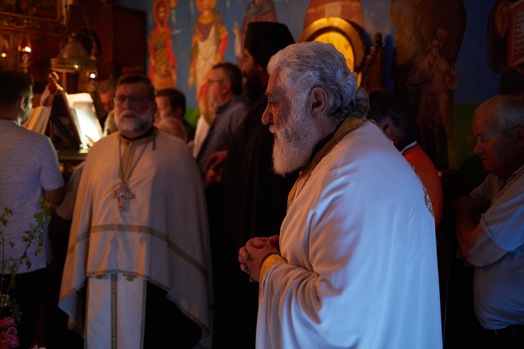 Céramonie dans le monastère d'Agios Georgios Lagadas