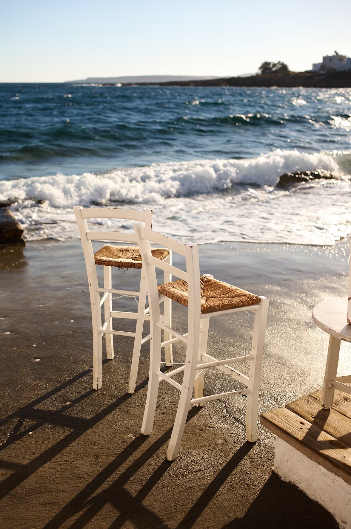 Bar sur la plage à Naoussa