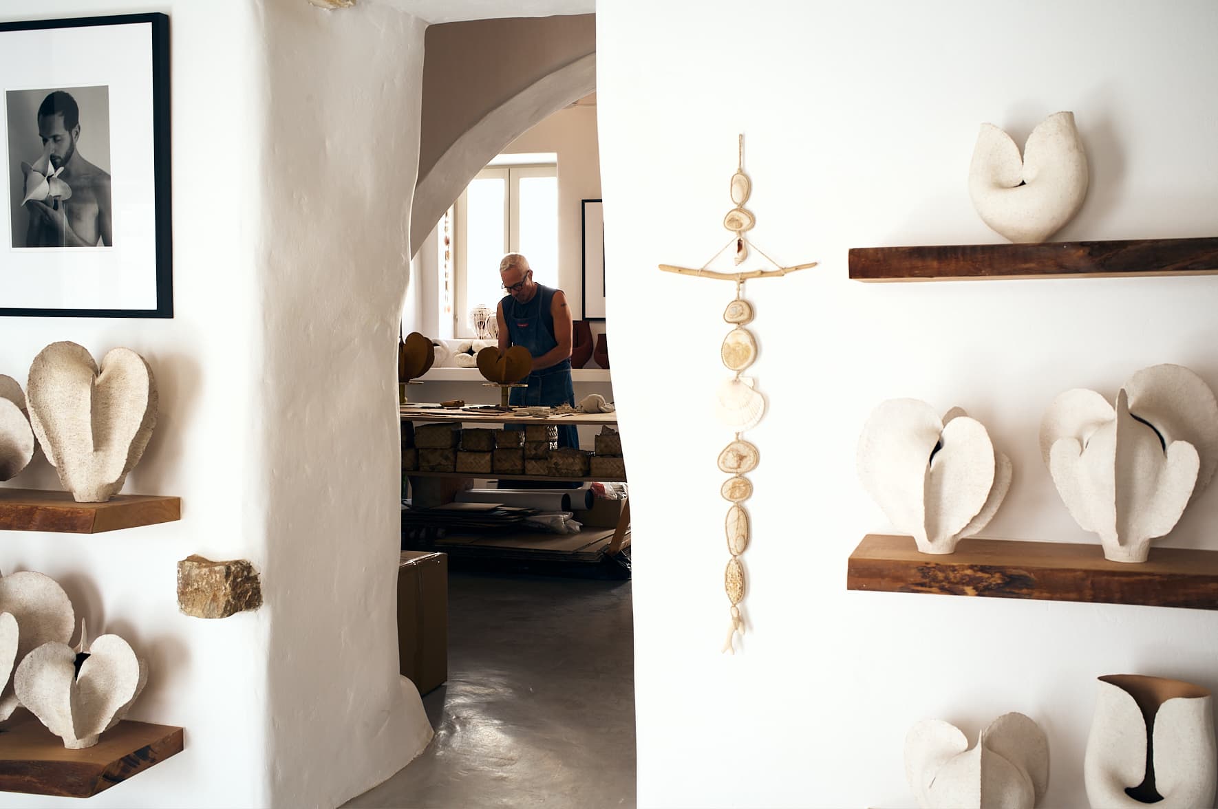 Atelier du céramiste Todd Marshard à Paros, Grèce