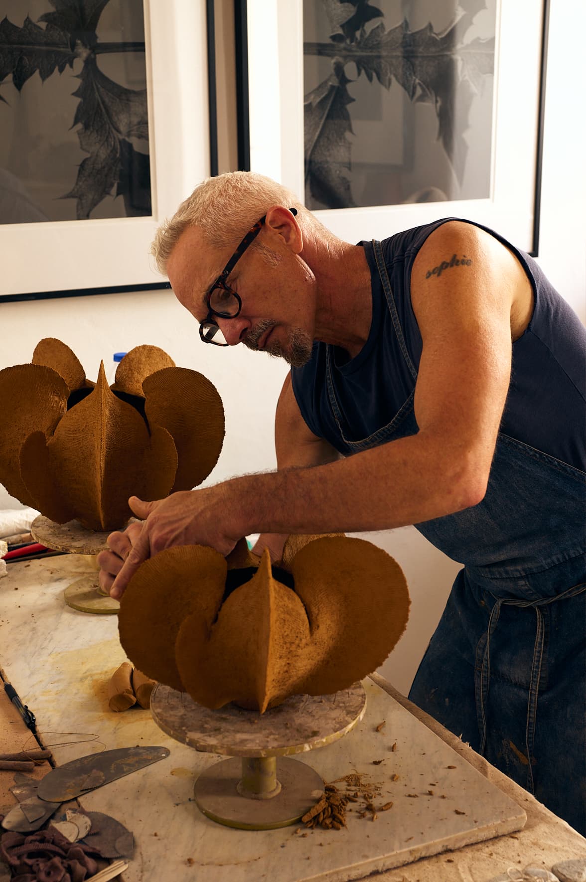 Atelier du céramiste Todd Marshard à Paros, Grèce