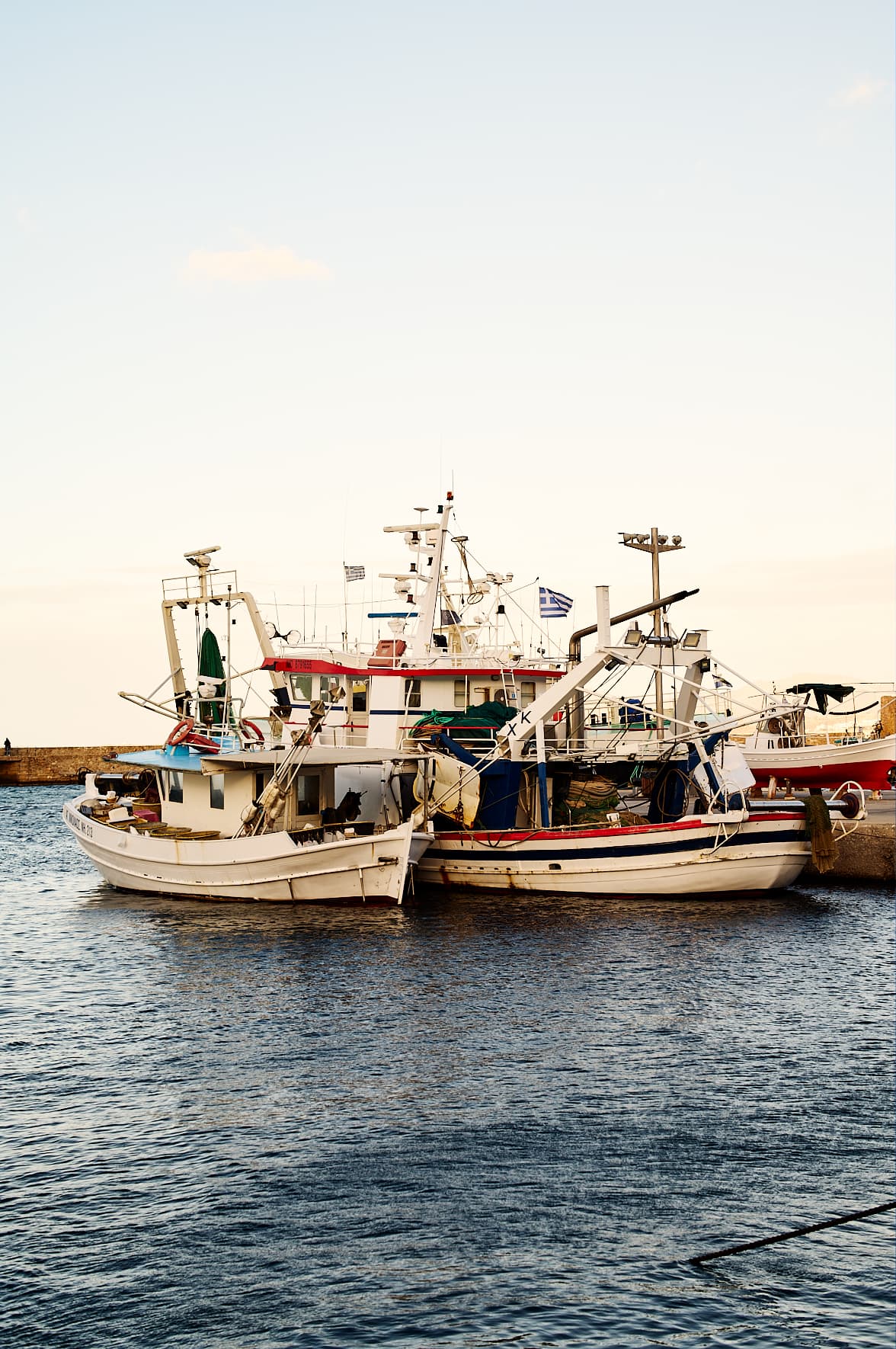 Bâteaux de pêche dans le port de La Canée