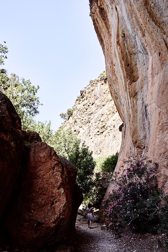 Randonnée vers les gorges de Lissos, Crète. 