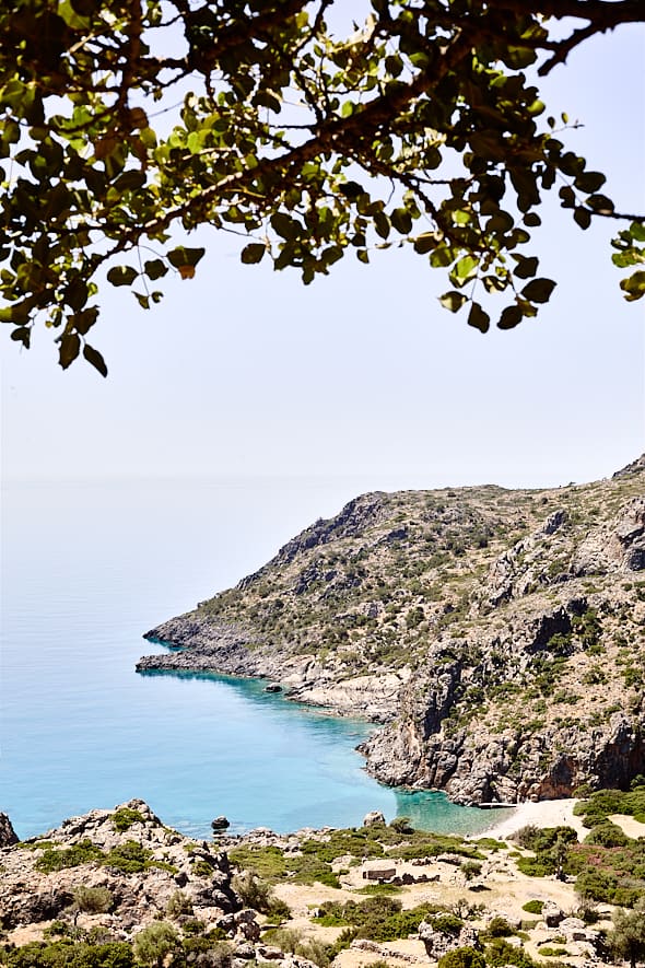 Plage de la gorge de Lissos, Crète. 