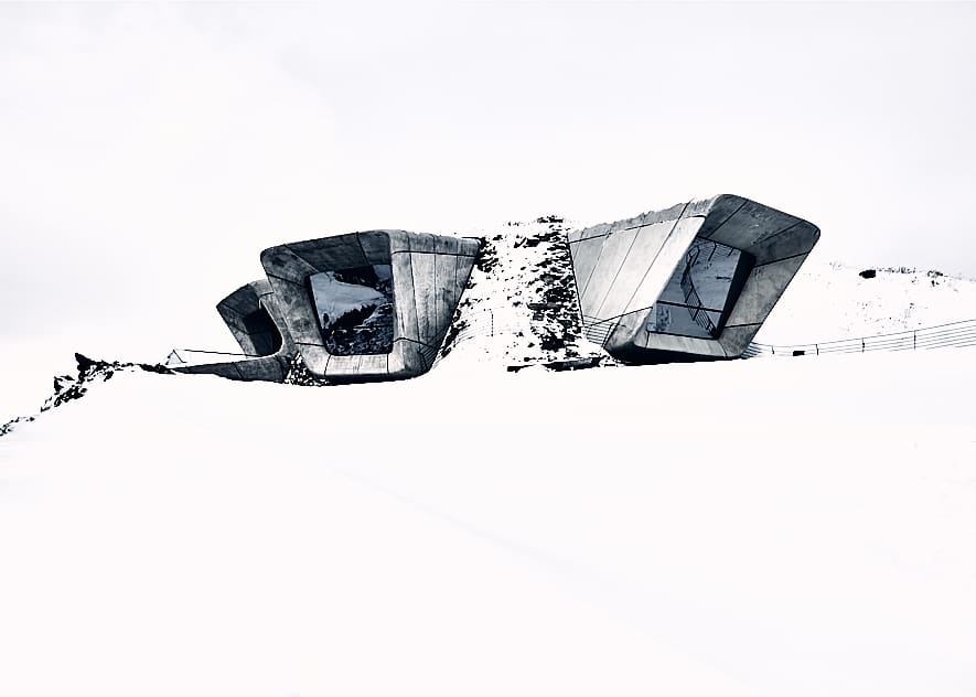 Dolomites | Musée Messner, Kronplatz. Dolomites | Musée Messner, Kronplatz.