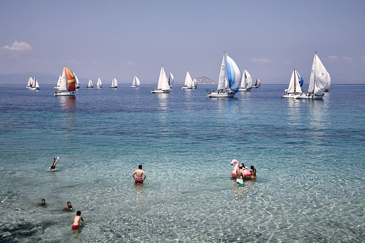 La côte à Plakakia, Egine, Grèce La côte à Plakakia, Egine, Grèce