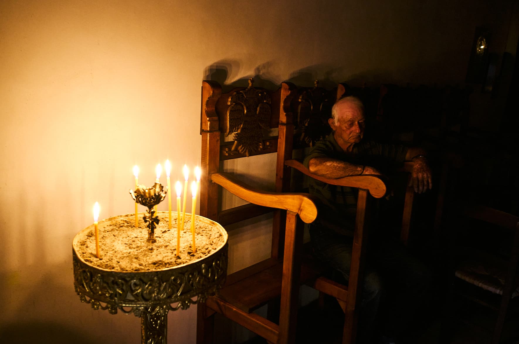 Le gardien d'une église de la Chora