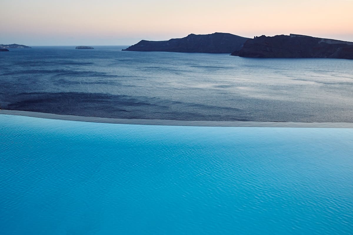 Hôtel Perivolas à Oia, Santorin, Grèce.