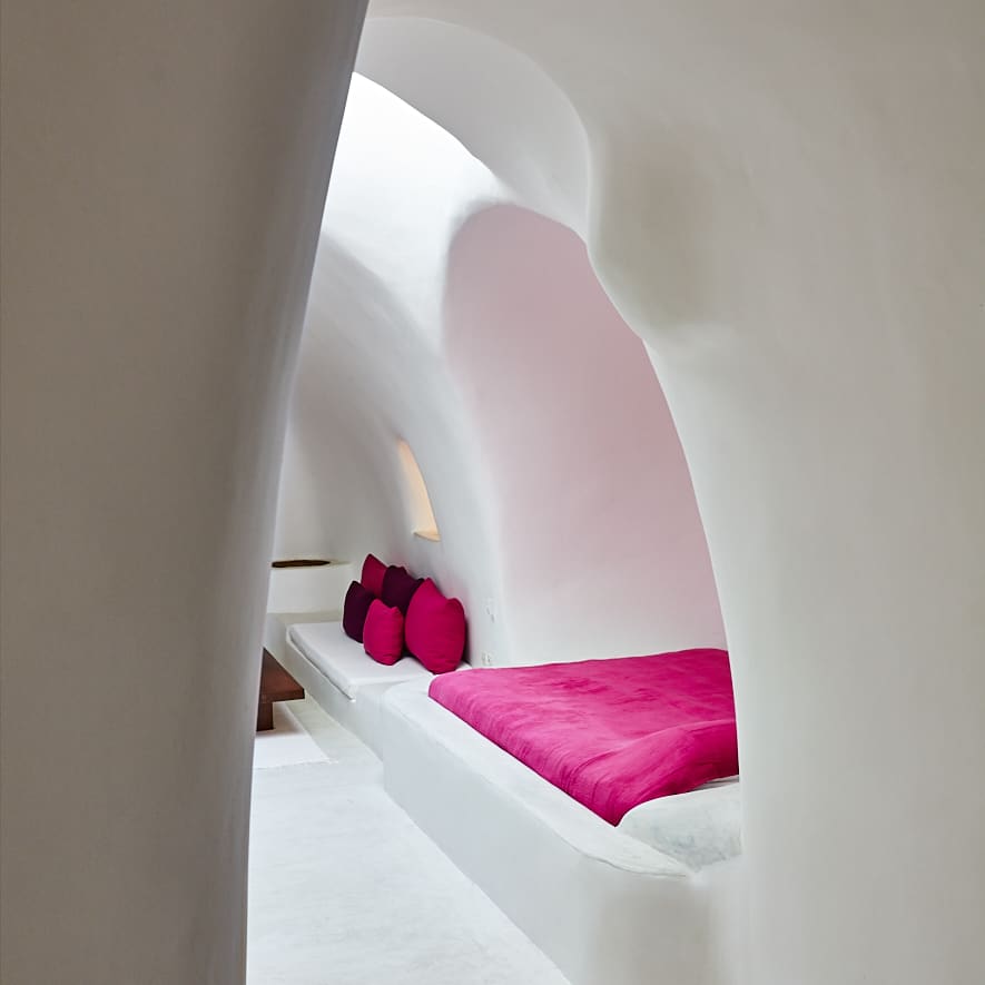 Hôtel Perivolas à Oia, Santorin, Grèce. Hôtel Perivolas à Oia, Santorin, Grèce.