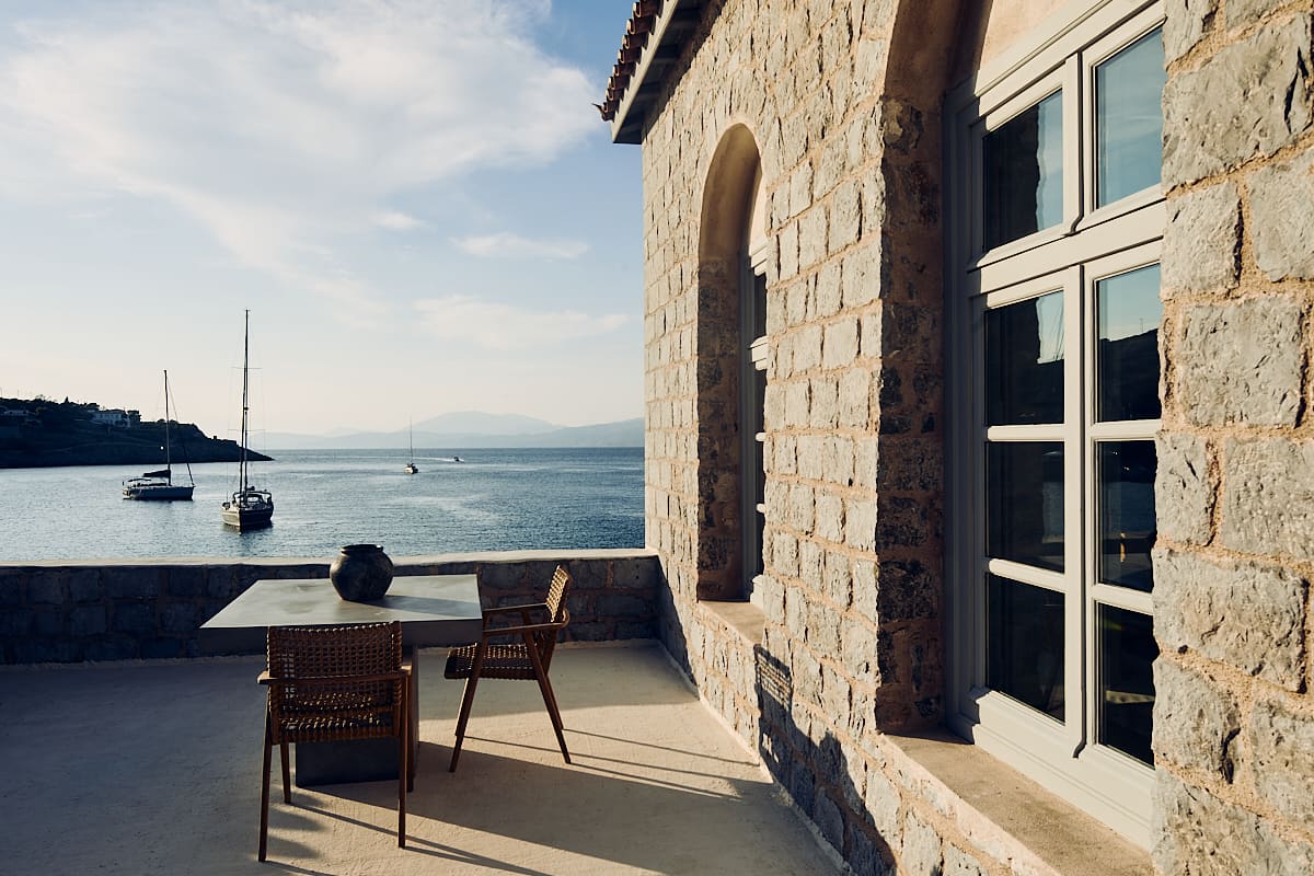 Hôtel Mandraki Beach resort à Hydra, Grèce Hôtel Mandraki Beach resort à Hydra, Grèce