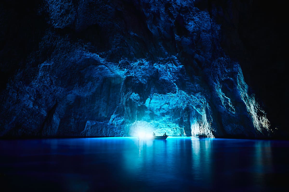 La grotte bleue de Kastellorizo, Dodécanèse, Grèce