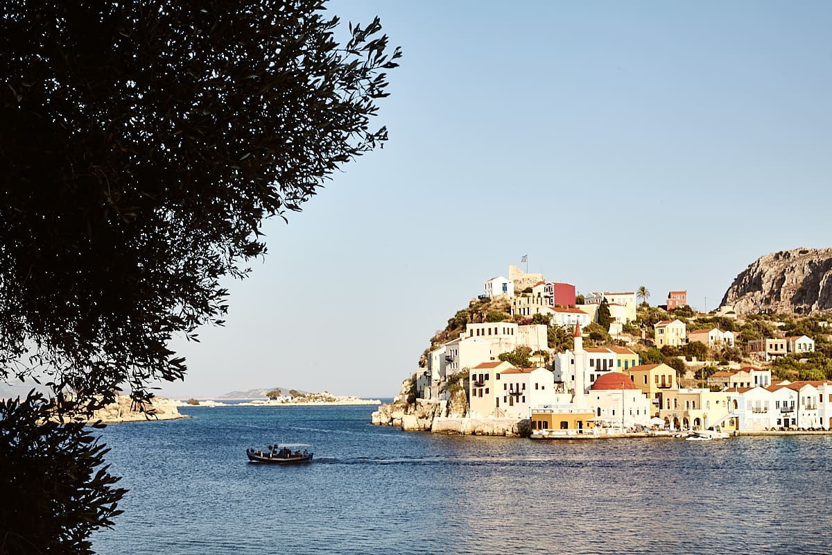 Vue du port de Kastellorizo, Dodécanèse, Grèce