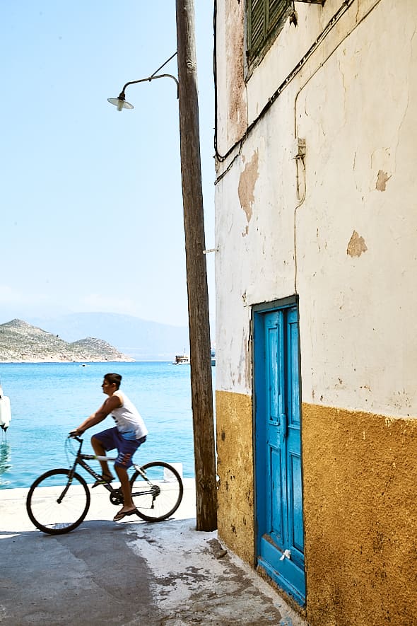 Sur le port de Kastellorizo, Dodécanèse, Grèce. 