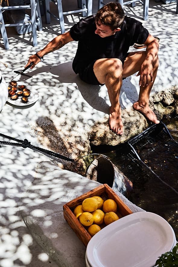 . Taverne Spilia à Mykonos, Grèce