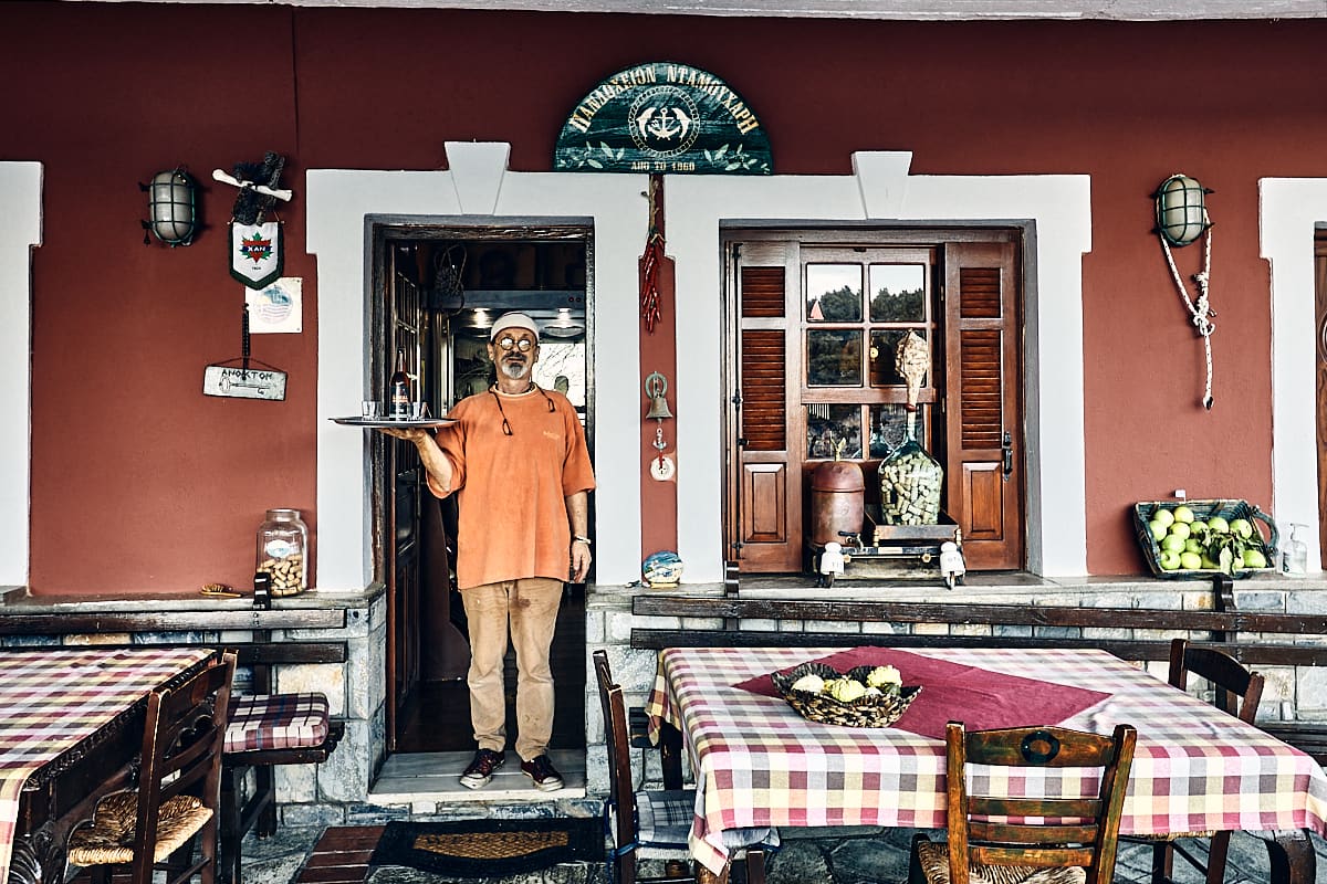 Taverne à Damouchari, Grèce. Taverne à Damouchari, Grèce