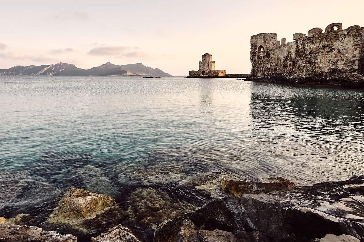 Citadelle de Méthoni, Péloponnèse, Grèce Citadelle de Méthoni, Péloponnèse, Grèce