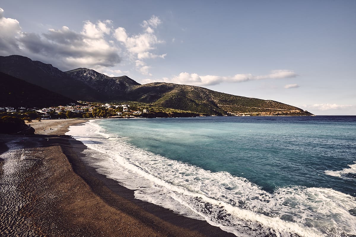 Plage de Kyparissi, Péloponnèse, Grèce