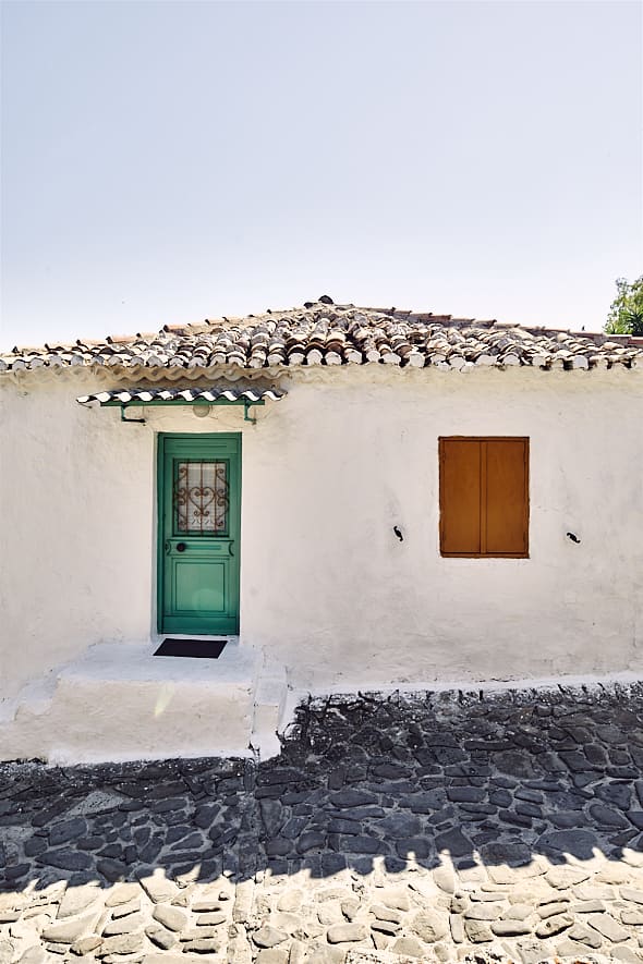 Maison dans la citadelle de Koroni, Péloponnèse, Grèce. 