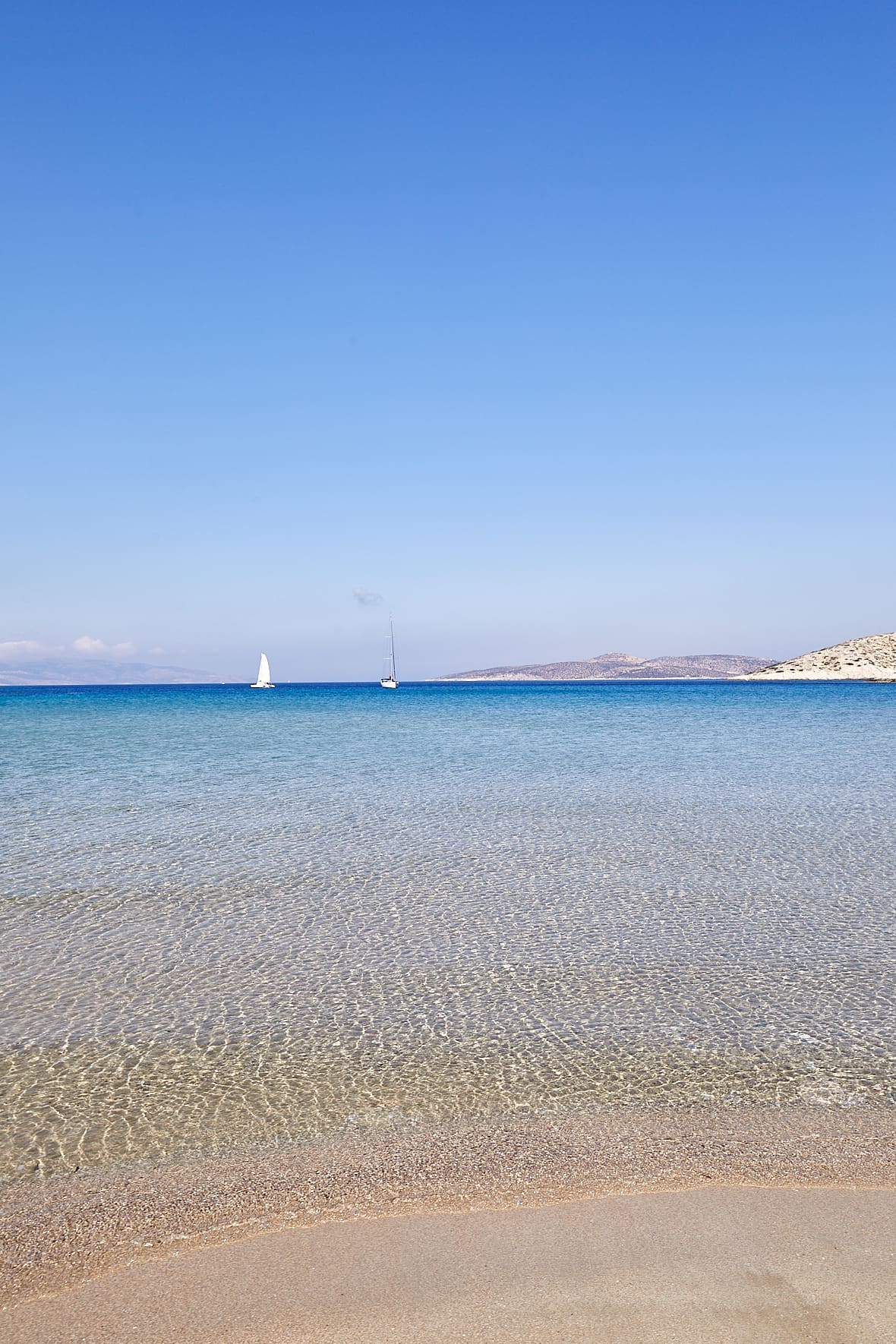 Plage de Livadi à Iraklia, Petites Cyclades, Grèce