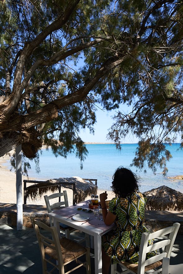Green Beach Taverna, Makrys Gialos, Crète, Grèce