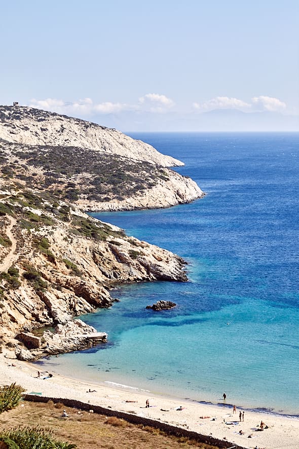 . Bar de plage Kedros à Donoussa, Grèce