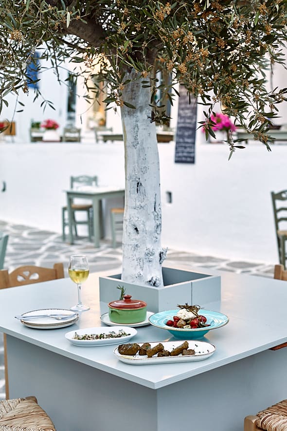 Taverne Kapari à Paros, Grèce