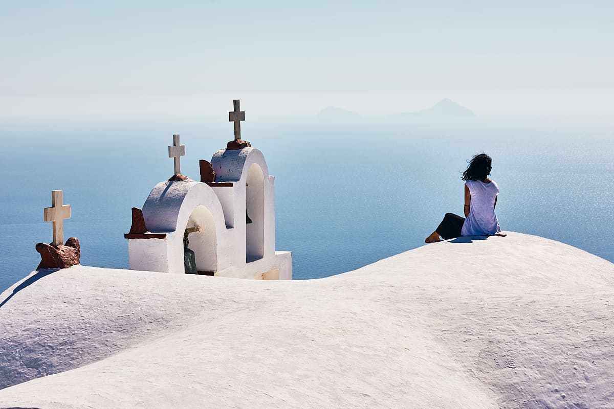 Santorin | Thirasia, Monastère de Profitis Ilias