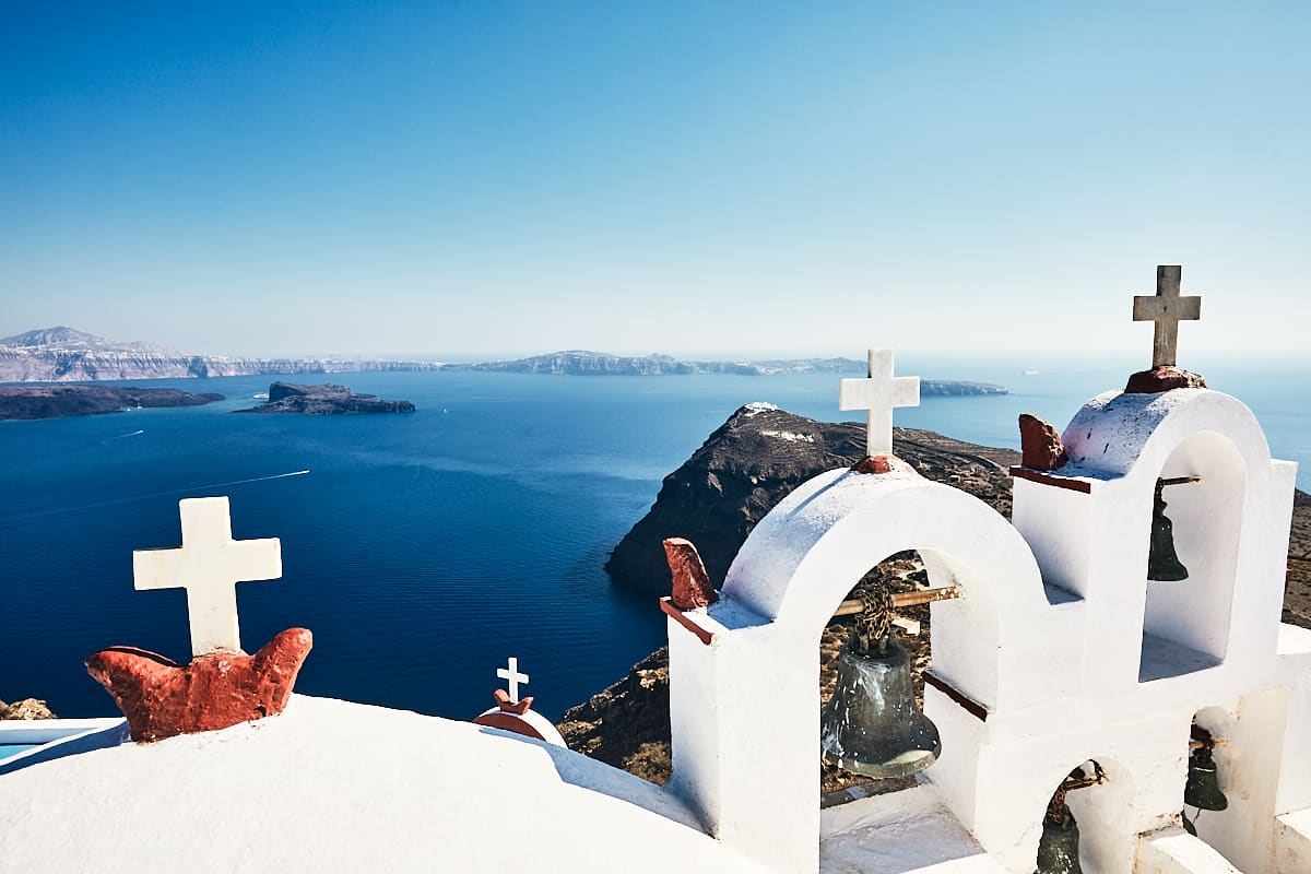 Santorin | Thirasia, Monastère de Profitis Ilias