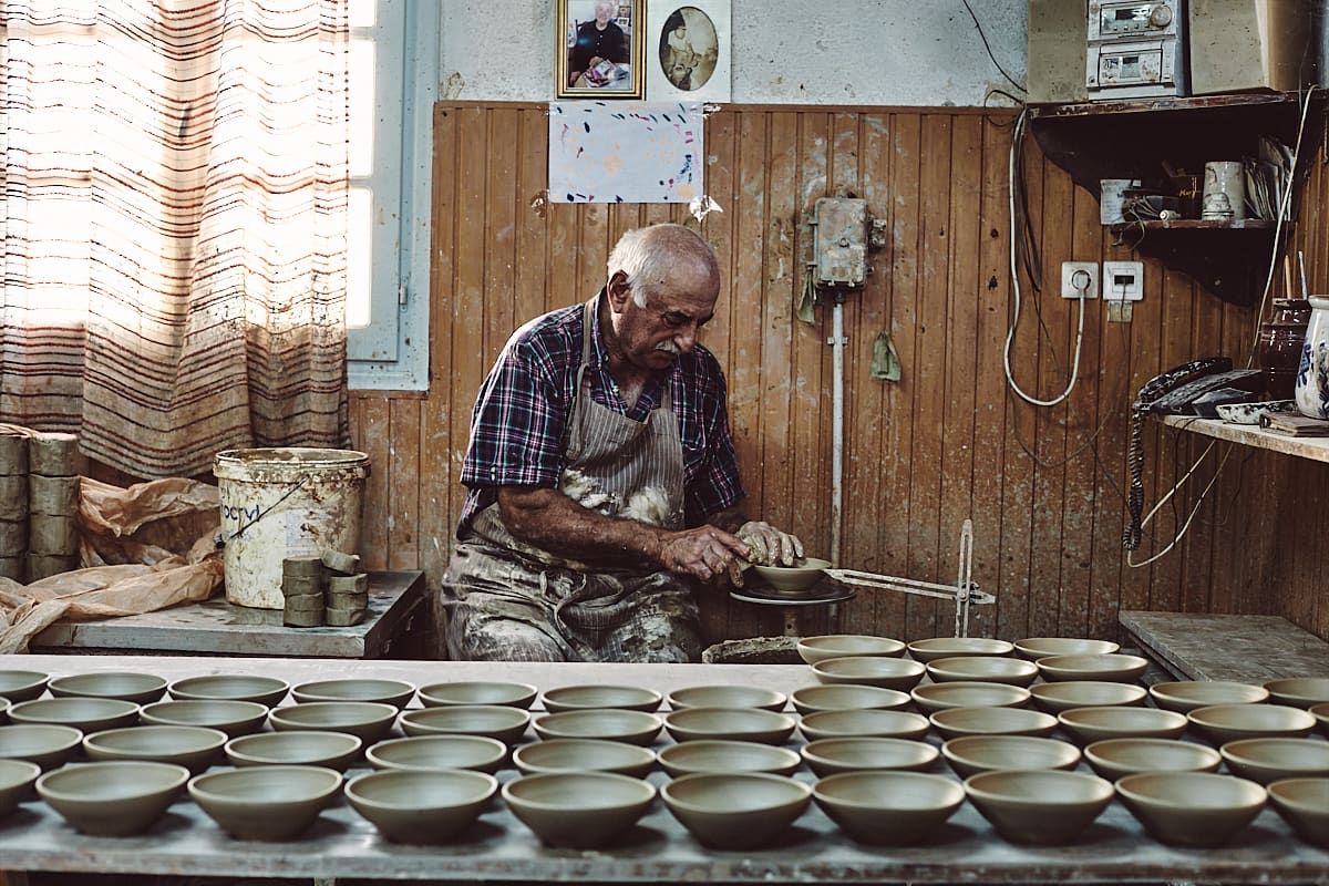 Atelier de céramique Lempesis à Artemonas, Sifnos, Grèce