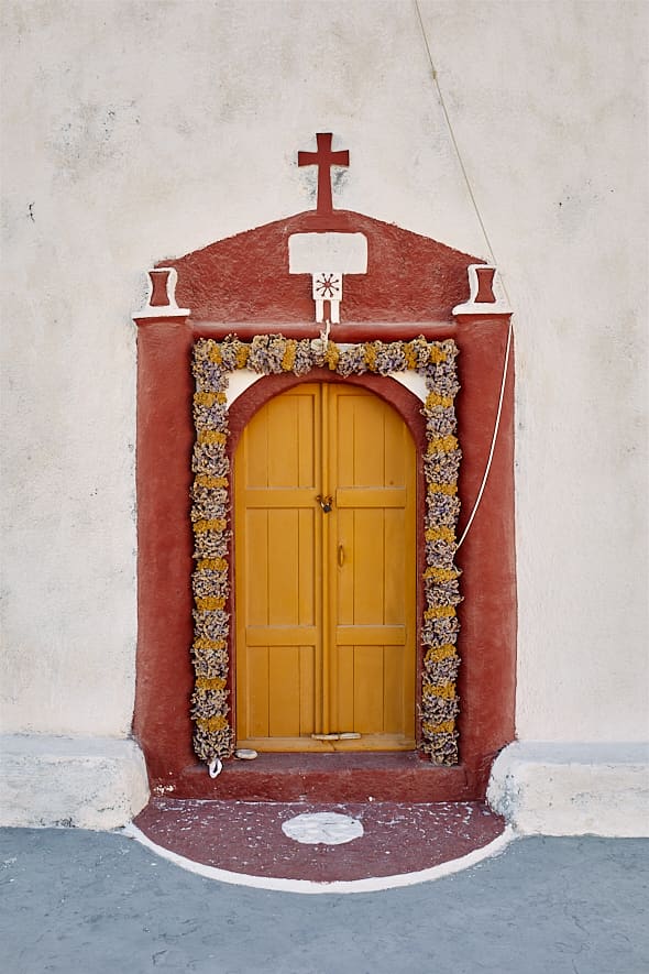 La villa Santa Irini à Thirassia, Cyclades, Grèce. 