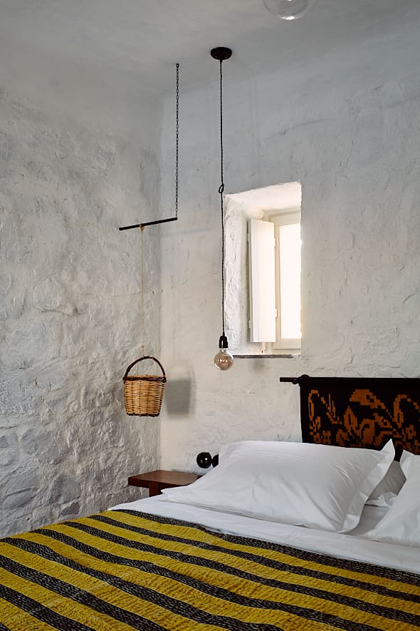 La villa Santa Irini à Thirassia, Cyclades, Grèce. La villa Santa Irini à Thirassia, Cyclades, Grèce.